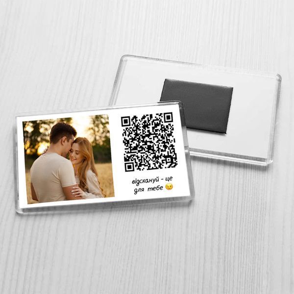 Магніт з QR кодом та фото / 7 х 12 см  #597 фото